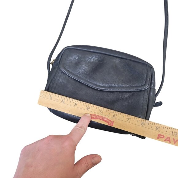 Vintage FOSSIL Black Leather Organizer Crossbody Wallet Multi Pocket Credit Card - Picture 11 of 16